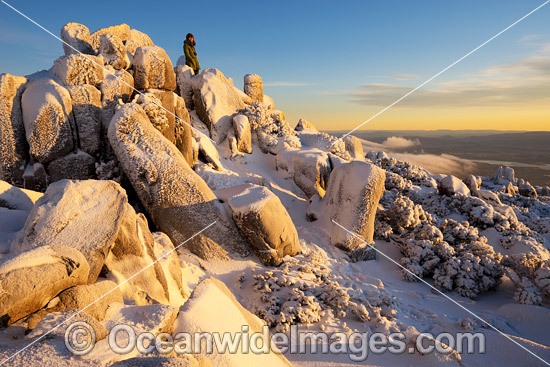 Mount Wellington with snow photo