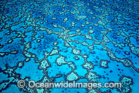 Aerial view showing lagoon detail. Wistari Reef, Southern Great Barrier Reef, Queensland, Australia
