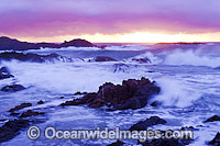 Early morning Coastal Seascape, just prior to sunrise. Beach. New South Wales, Australia.