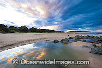 Sawtell Beach at sunset. New South Wales, Australia