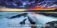 Sawtell Rock Pool during sunset. Sawtell, near Coffs Harbour, New South Wales, Australia.