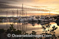 Port Douglas marina during sunset. Port Douglas, Far North Queensland, Australia.