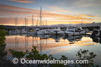 Port Douglas marina during sunset. Port Douglas, Far North Queensland, Australia.