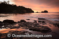 Sunrise over Pirates Bay. Tasman Peninsula, Tasmania, Australia