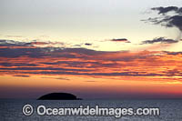 Sunset over South West Solitary Island. Mid North Coast, New South Wales, Australia