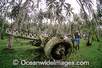 Wreck of a Japanese World War 2 plane. New Britain Island, Papua New Guinea.
