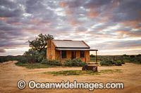 Historic old Miners Cottage in the outback town of Silverton, near Broken Hill, New South Wales, Australia.