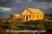 Historic Church's, with Methodist Church in foreground, built in 1885. Situated in the outback town of Silverton, near Broken Hill, New South Wales, Australia