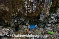 The Grotto. A limestone cave near the coast on Christmas Island, which opens out into the sea. Christmas Island, Indian Ocean, Australia.