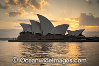 Sunrise at Sydney Opera House. Sydney, New South Wales, Australia.
