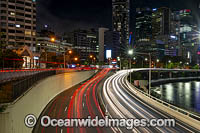 Brisbane City and River during the night. Brisbane, Queensland, Australia.