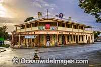 Historic Royal Exchange Hotel, established in 1850, situated in Burra, South Australia, Australia.