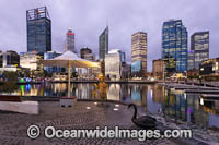 Elizabeth Quay and Perth City, Western Australia.
