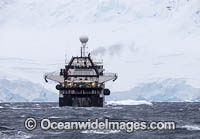 Krill trawling vessel operating in Antarctica.