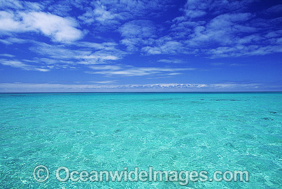 Ocean seascape island lagoon sky photo