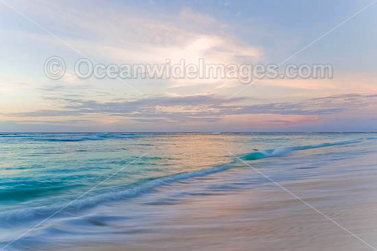 Tropical beach scene at dusk. Cocos (Keeling) Islands, Indian Ocean, Australia Photo - Gary Bell Tropical beach scene at dusk. Cocos (Keeling) Islands, Indian Ocean, Australia Photo - Gary Bell