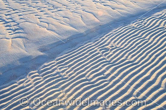 Patterns formed in sand by receding tidal waters. Cocos (Keeling) Islands, Indian Ocean, Australia Photo - Gary Bell