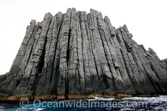 Dolerite sea cliffs Tasmania photo