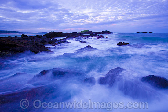 Coastal Seascape at dusk. Sawtell, New South Wales, Australia. Photo - Gary Bell