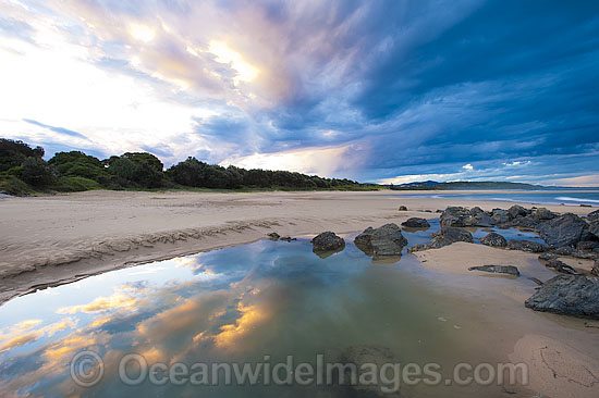 Sawtell Beach at sunset. New South Wales, Australia Photo - Gary Bell