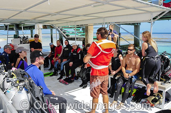 Scuba Divers on Heron Island Dive Boat photo
