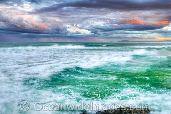 Coastal Seascape, showing a storm at sea approaching the coast. Taken from Sawtell southern headland. Sawtell, New South Wales, Australia. Photo - Gary Bell Coastal Seascape, showing a storm at sea approaching the coast. Taken from Sawtell southern headland. Sawtell, New South Wales, Australia. Photo - Gary Bell