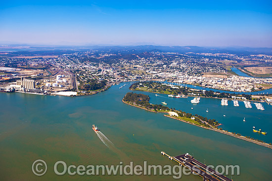 Aerial view of Gladstone township and harbour. Queensland, Australia. Photo - Gary Bell