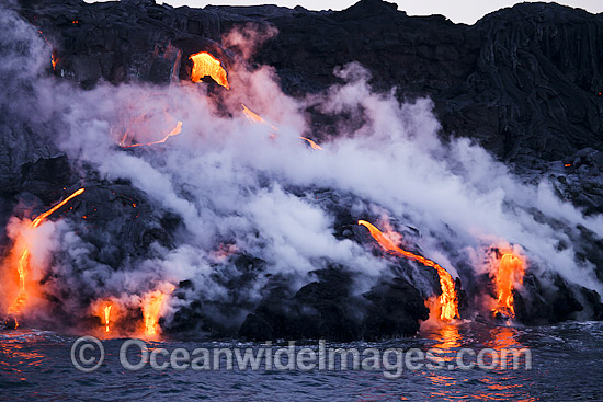 Pahoehoe lava Kilauea Volcano photo