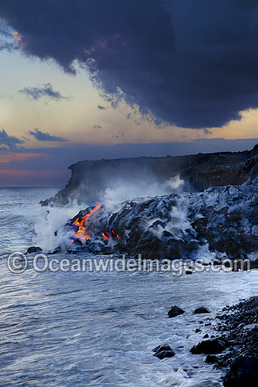 Pahoehoe lava Kilauea Volcano photo