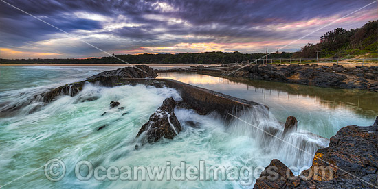 Sawtell Rock Pool during sunset. Sawtell, near Coffs Harbour, New South Wales, Australia. Photo - Gary Bell Sawtell Rock Pool during sunset. Sawtell, near Coffs Harbour, New South Wales, Australia. Photo - Gary Bell