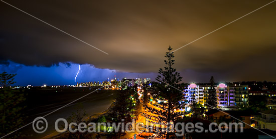 Surfers Paradise hit by a severe storm with lightening, Gold Coast, Queensland, Australia. Photo - Gary Bell Surfers Paradise hit by a severe storm with lightening, Gold Coast, Queensland, Australia. Photo - Gary Bell