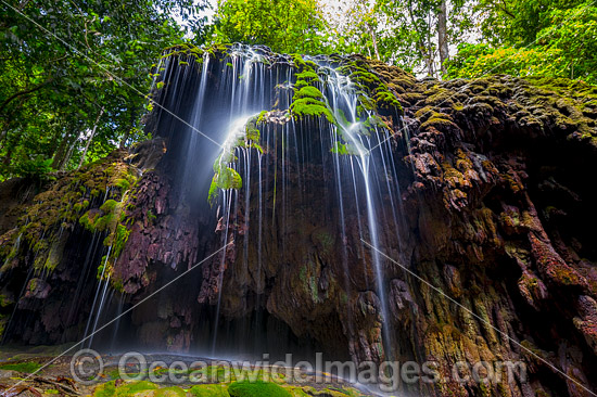Hugh's Dale Waterfall, situated in tropical rainforest on Christmas Island, Indian Ocean, Australia. Photo - Gary Bell Hugh's Dale Waterfall, situated in tropical rainforest on Christmas Island, Indian Ocean, Australia. Photo - Gary Bell