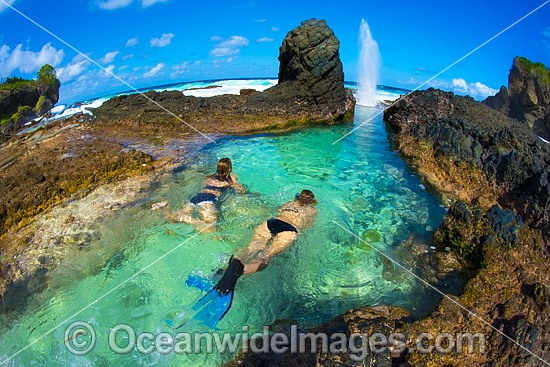 Christmas Island tidal Rock pool photo