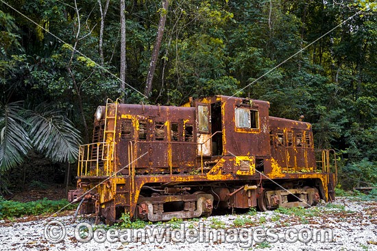 Rusty train Christmas Island photo