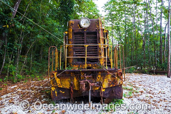 Rusty train Christmas Island photo