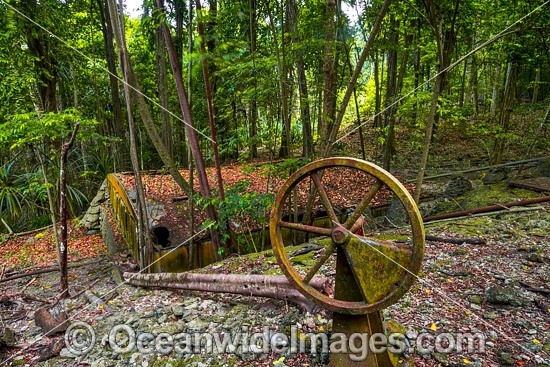 Rusty water tank Christmas Island photo