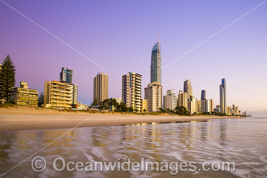 Surfers Paradise during morning sunrise. Gold Coast, Queensland, Australia. Photo - Gary Bell Surfers Paradise during morning sunrise. Gold Coast, Queensland, Australia. Photo - Gary Bell