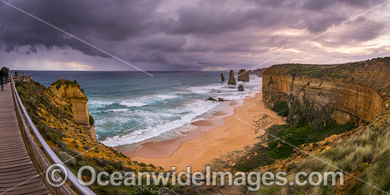 Storm over the Twelve Apostles during sunset. Port Campbell Coastal National Park, Victoria, Australia. Photo - Gary Bell