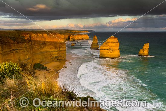 Twelve Apostles at sunset photo