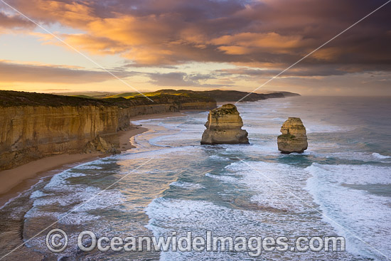 Twelve Apostles during morning sunrise. Port Campbell Coastal National Park, Victoria, Australia. Photo - Gary Bell