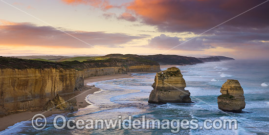 Twelve Apostles during morning sunrise. Port Campbell Coastal National Park, Victoria, Australia. Photo - Gary Bell
