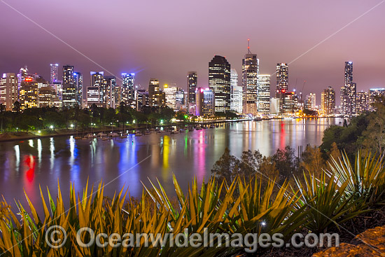 Brisbane City during evening twilight hours. Brisbane, Queensland, Australia. Photo - Gary Bell Brisbane City during evening twilight hours. Brisbane, Queensland, Australia. Photo - Gary Bell