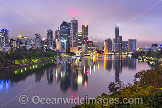 Brisbane City cloaked in cloud just prior to the morning sunrise. Brisbane, Queensland, Australia. Photo - Gary Bell Brisbane City cloaked in cloud just prior to the morning sunrise. Brisbane, Queensland, Australia. Photo - Gary Bell