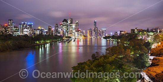Brisbane City during evening twilight hours. Brisbane, Queensland, Australia. Photo - Gary Bell Brisbane City during evening twilight hours. Brisbane, Queensland, Australia. Photo - Gary Bell