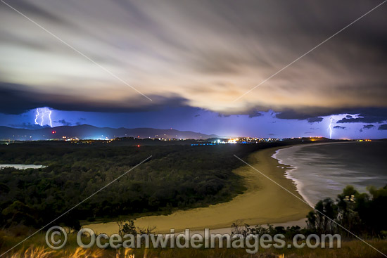 Electrical Lightening Storm sweeping over Coffs Narbour, New South Wales, Australia. Photo - Gary Bell