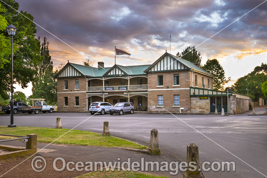 Historic Man O' Ross Hotel, established in 1835, is situated in the historic country town, Ross, Tasmania, Australia. Photo - Gary Bell