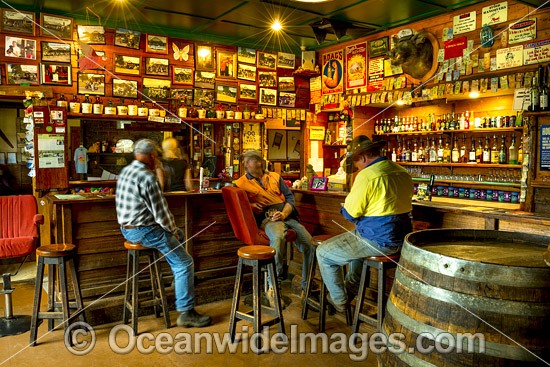 The Bar of Pub In The Paddock Hotel, situated in Pyengana, Tasmania, Australia. Photo - Gary Bell