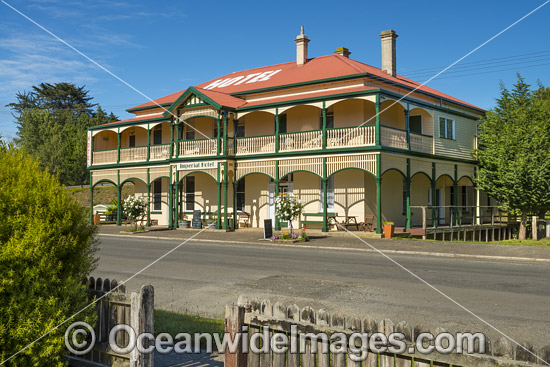 Historic Imperial Hotel, established in 1907, is situated in Branxholm, Tasmania, Australia. Photo - Gary Bell