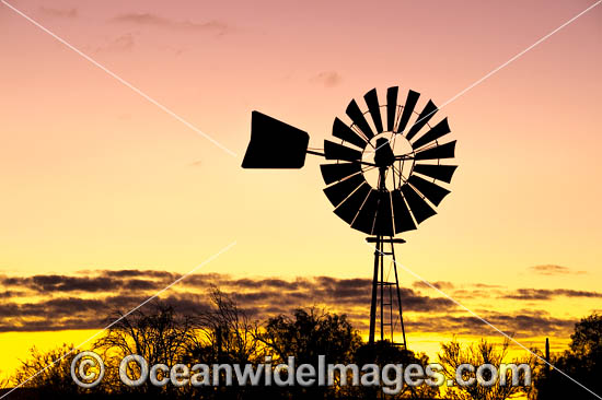 Farmland Windmill photographed during sunrise in outback Silverton, near Broken Hill, New South Wales, Australia. Photo - Gary Bell Farmland Windmill photographed during sunrise in outback Silverton, near Broken Hill, New South Wales, Australia. Photo - Gary Bell