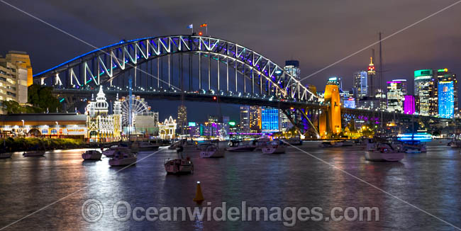 Vivid Sydney Harbour Bridge photo